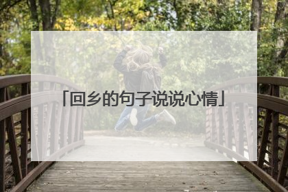 回乡的句子说说心情