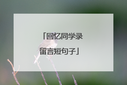 回忆同学录留言短句子