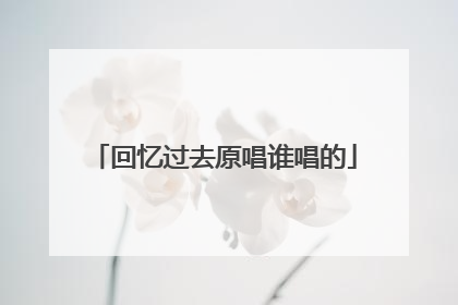回忆过去原唱谁唱的