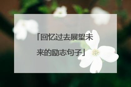 回忆过去展望未来的励志句子