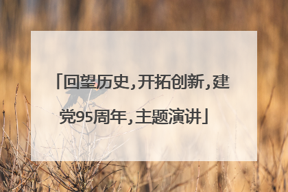 回望历史,开拓创新,建党95周年,主题演讲