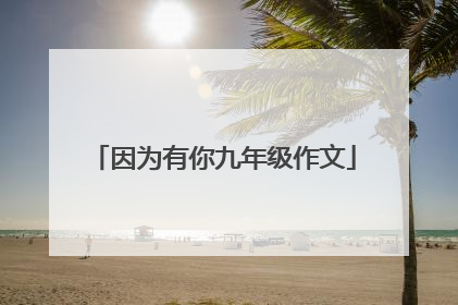 因为有你九年级作文