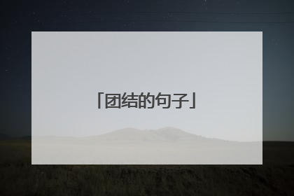 团结的句子