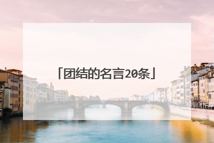 团结的名言20条