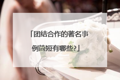 团结合作的著名事例简短有哪些?