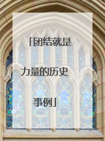 团结就是力量的历史事例