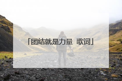 团结就是力量 歌词