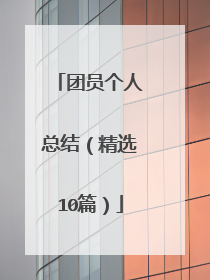团员个人总结(精选10篇)