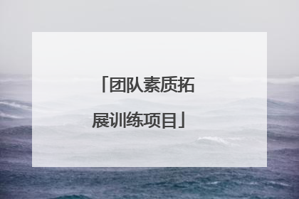 团队素质拓展训练项目