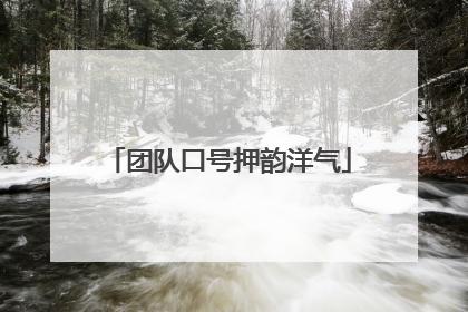 团队口号押韵洋气