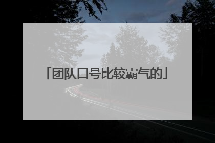 团队口号比较霸气的