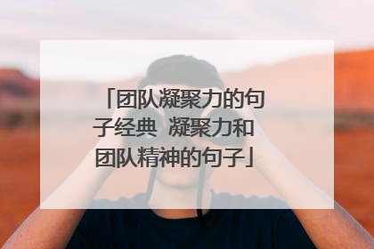 团队凝聚力的句子经典 凝聚力和团队精神的句子