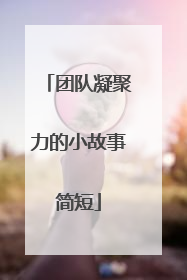 团队凝聚力的小故事简短