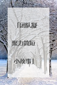 团队凝聚力简短小故事