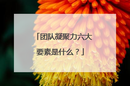 团队凝聚力六大要素是什么?
