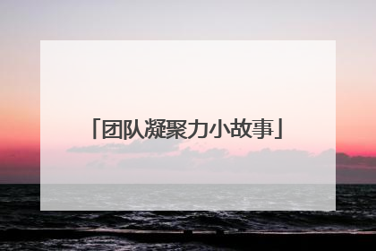 团队凝聚力小故事