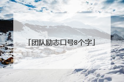 团队励志口号8个字