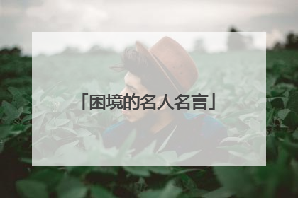 困境的名人名言