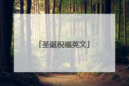 圣诞祝福英文