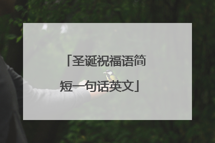 圣诞祝福语简短一句话英文