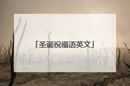 圣诞祝福语英文