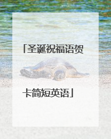 圣诞祝福语贺卡简短英语