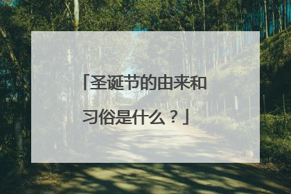 圣诞节的由来和习俗是什么?
