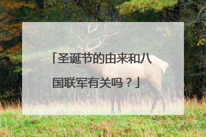 圣诞节的由来和八国联军有关吗?
