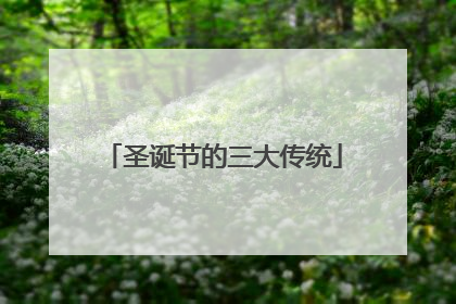 圣诞节的三大传统