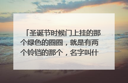 圣诞节时候门上挂的那个绿色的圈圈，就是有两个铃铛的那个，名字叫什么，有什么来历？