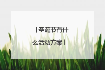 圣诞节有什么活动方案