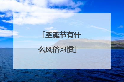 圣诞节有什么风俗习惯