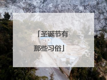 圣诞节有那些习俗