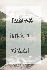 圣诞节英语作文 30字左右