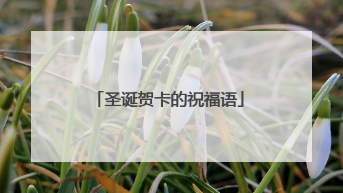 圣诞贺卡的祝福语