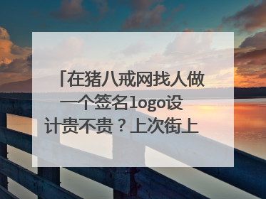 在猪八戒网找人做一个签名logo设计贵不贵?上次街上那个人说好几千
