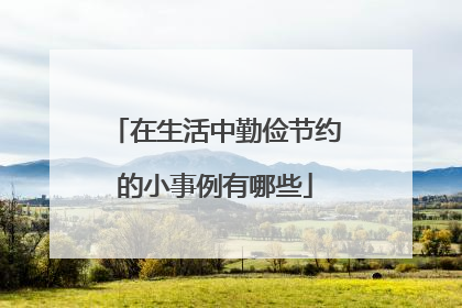 在生活中勤俭节约的小事例有哪些