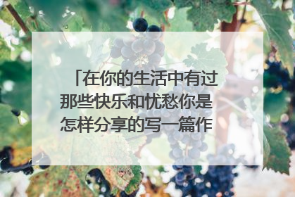 在你的生活中有过那些快乐和忧愁你是怎样分享的写一篇作文400字