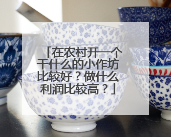 在农村开一个干什么的小作坊比较好?做什么利润比较高?