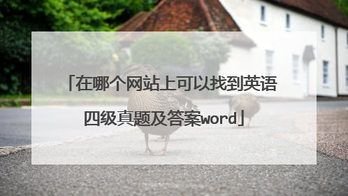 在哪个网站上可以找到英语四级真题及答案word
