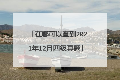 在哪可以查到2021年12月四级真题