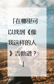 在哪里可以找到《像我这样的人》吉他谱？