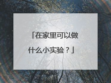在家里可以做什么小实验?