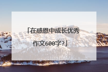 在感恩中成长优秀作文600字?