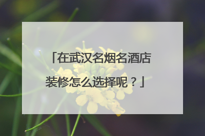 在武汉名烟名酒店装修怎么选择呢？