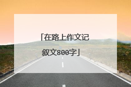 在路上作文记叙文800字