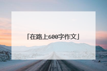 在路上600字作文
