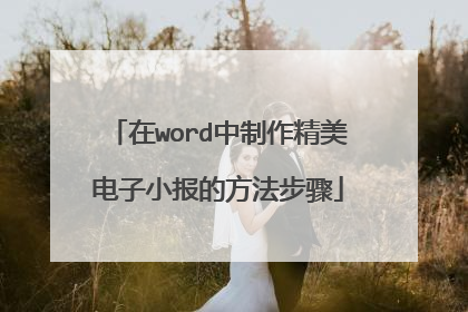 在word中制作精美电子小报的方法步骤