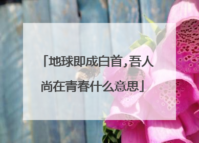 地球即成白首,吾人尚在青春什么意思