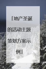 地产圣诞的活动主题策划方案示例